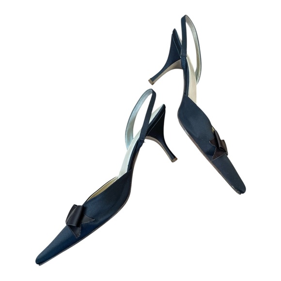 J. Crew Brown Kitten Heels with Brown Bow Made in Italy size 9 - Picture 4 of 10